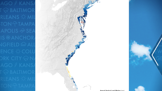 Annual vertical land motion map