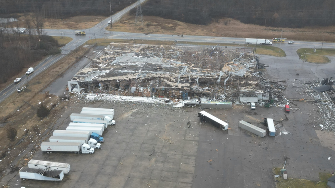 Tornado damage in Grand Blanc Township, Michigan