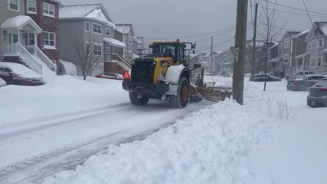 Heavy snow falls in Nova Scotia