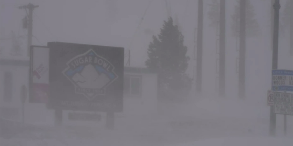 Crippling blizzard to pummel Sierra Nevada with 10+ feet of snow, 100+ mph  winds