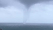 Video shows rare waterspout swirling off Oregon coast