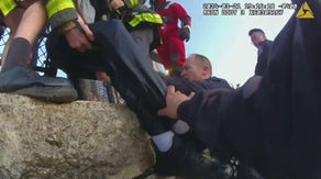 Watch: NYPD officer jumps into frigid Hudson River to rescue woman