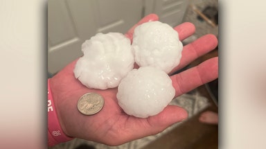 Hail the size of energy drink can pelts Texas while possible tornado injures US Border Patrol agent