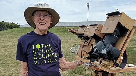 Stars shine path for 105-year-old amateur astronomer to witness total solar eclipse for 13th time