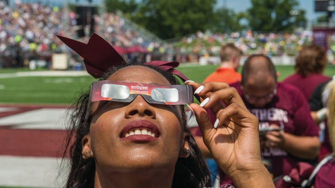 The 2017 Southern Illinois Eclipse Festival at Saluki Stadium in Carbondale, Illinois.