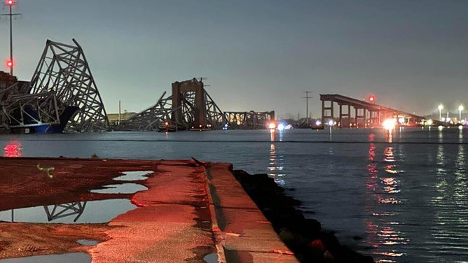 Multiple vehicles were sent into the frigid water Tuesday morning in Baltimore after a shipping container vessel collided with the Francis Scott Key Bridge, causing a portion of it to collapse.