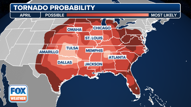 April's tornado probability.