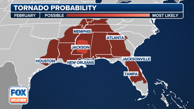 February's tornado probability.
