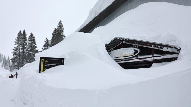 Blizzard Conditions, And Snow Of Up To 12 Feet Expected In California's Sierra Nevada