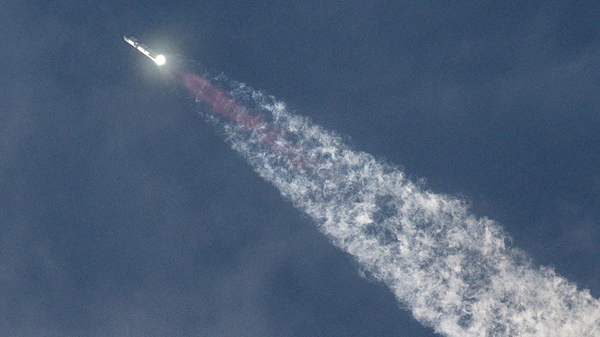 The SpaceX Starship spacecraft lifts off from Starbase in Boca Chica, Texas, on March 14, 2024. SpaceX on Thursday carried out the third test launch of Starship, the world's most powerful rocket that is vital to NASA's plans for landing astronauts on the Moon and Elon Musk's hopes of eventually colonizing Mars.