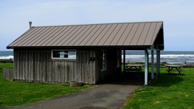 One of the cabins to be removed.