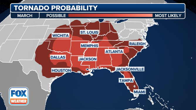 March's tornado probability.