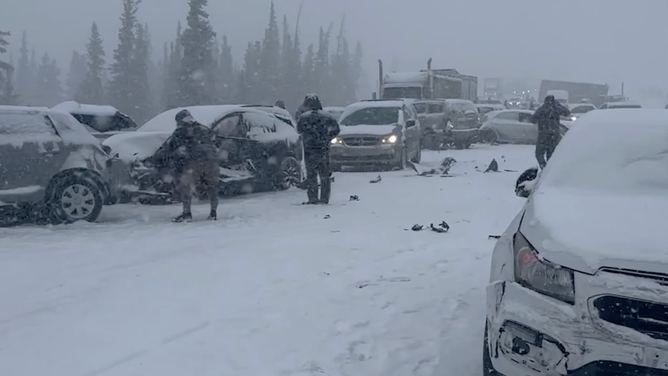 Snowstorm Causes Multiple Vehicles To Collide Near Calgary Canada   Screenshot 2024 03 02 At 4.37.02 PM 