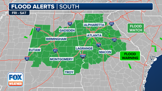 Southeast Flood Alerts