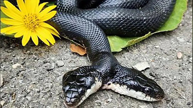 Tiger-Lily, a famed two-headed western rat snake that’s been touring the state of Missouri, will continue her trip after a successful surgery.