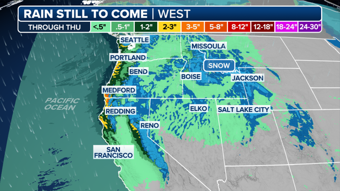 West Rain Forecast Wed-Thu