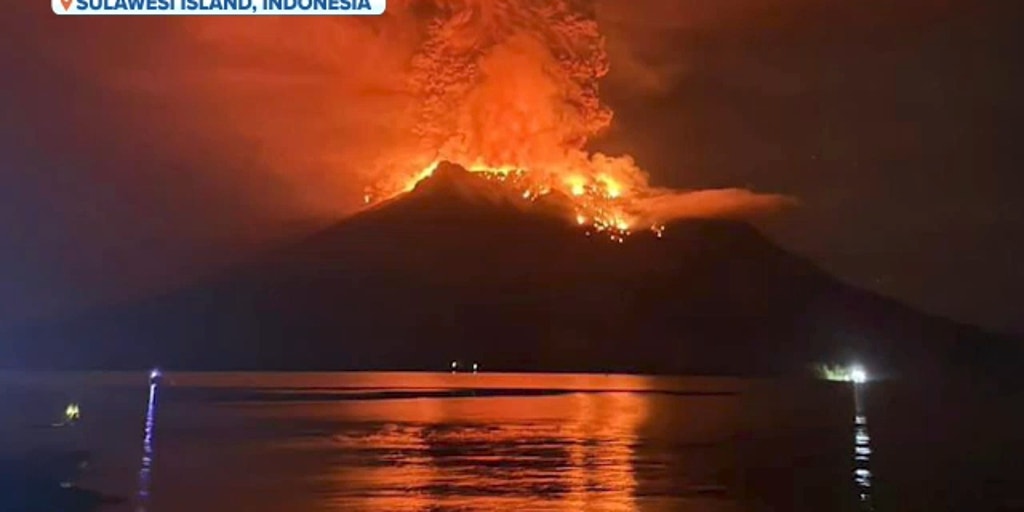 Worry of partial collapse of erupting Indonesia's Mount Ruang raises concern of potential tsunami