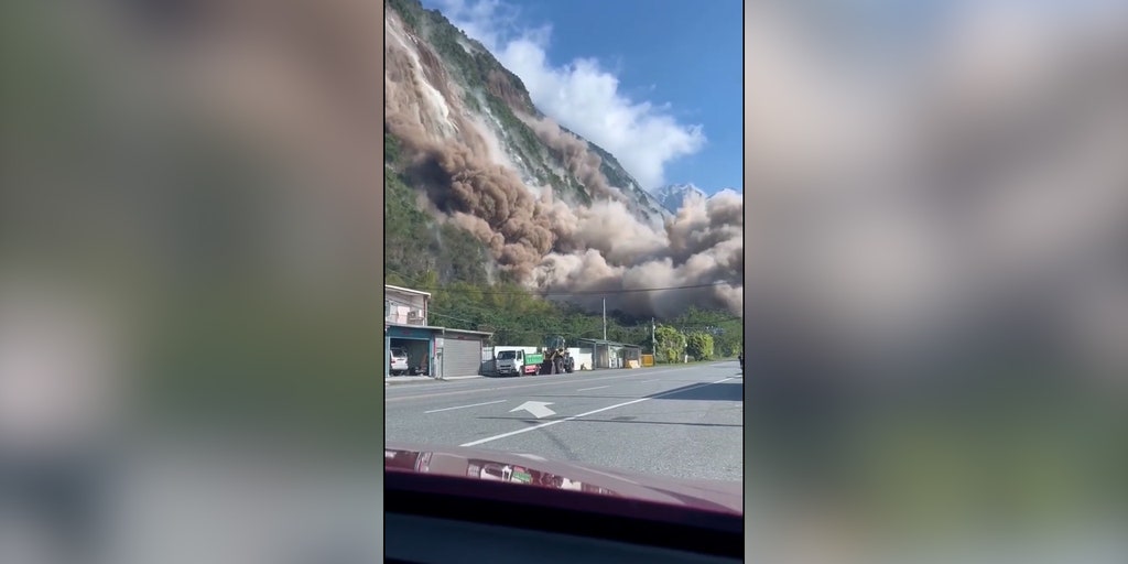 Watch: Dramatic video captures the moment a landslide occurs in Taiwan