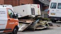 Watch as 'freak' wind from possible UK tornado flips camper