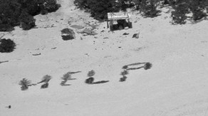 Castaways rescued from remote Pacific island after writing 'HELP' on beach in palm tree fronds