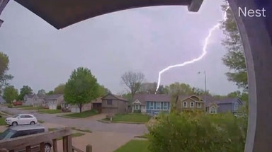 'Like a bomb had gone off': Striking video shows lightning bolt over Kansas City home