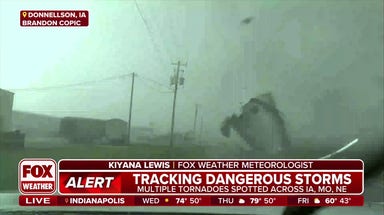 Exclusive video: Silo tossed by apparent tornado in Iowa narrowly misses storm chaser