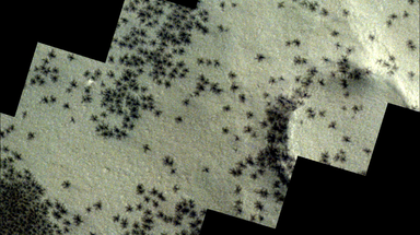Satellite spots spider-like formations on Mars