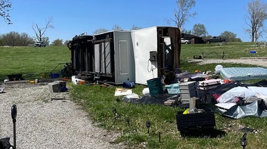 Frantic race to campground bathroom saves Missouri family from tornado that destroyed home
