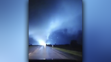 See it: Tornado tosses huge debris at storm chasing family in Oklahoma
