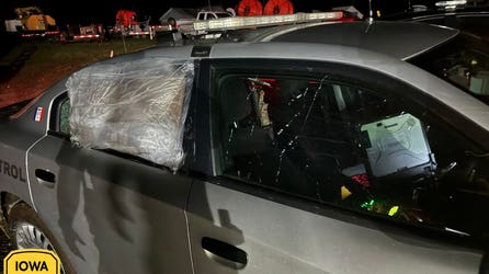 Iowa trooper survives tornado in car, patches window and continues helping victims