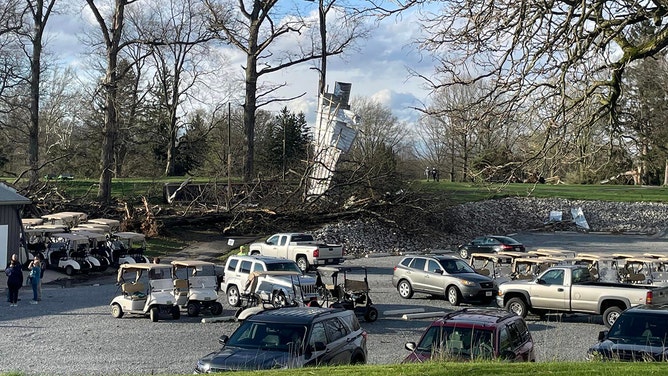 A fast-moving and intense weather system has passed through the state, resulting in power outages that AEP Ohio crews worked to fix Wednesday, April 17, 2014. An EF-1 tornado was reported in the Bucyrus area.