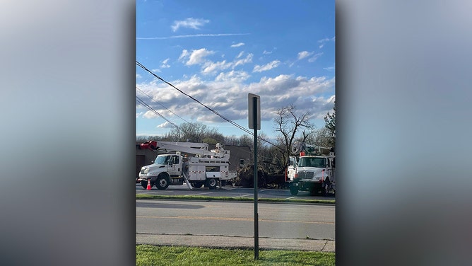 A fast-moving and intense weather system has passed through the state, resulting in power outages that AEP Ohio crews worked to fix Wednesday, April 17, 2014. An EF-1 tornado was reported in the Bucyrus area.