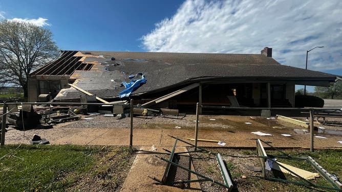 A tornado damaged the Kansas City Trapshooters Association in Smithville, Missouri