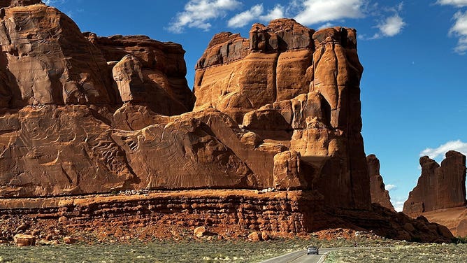 The landscape of Arches National Park in Moab, Utah, is seen in April 2024.