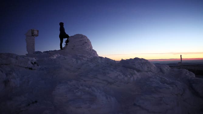 On top of New England, an arctic wind and a million-dollar view