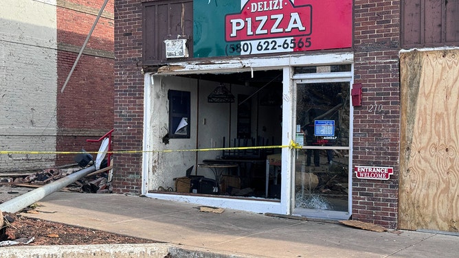 Tornado damage is seen in Sulphur, Oklahoma, on April 30, 2024.