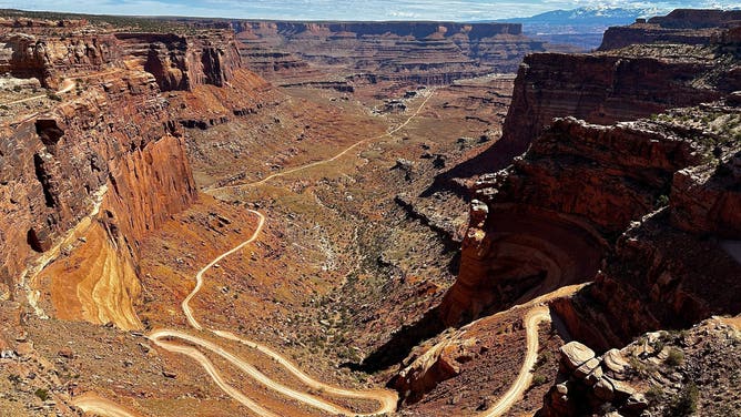 The landscape of Canyonlands National Park in Moab, Utah, is seen in April 2024.