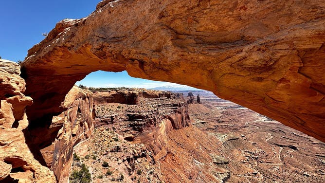 The landscape of Canyonlands National Park in Moab, Utah, is seen in April 2024.