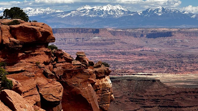 The landscape of Canyonlands National Park in Moab, Utah, is seen in April 2024.