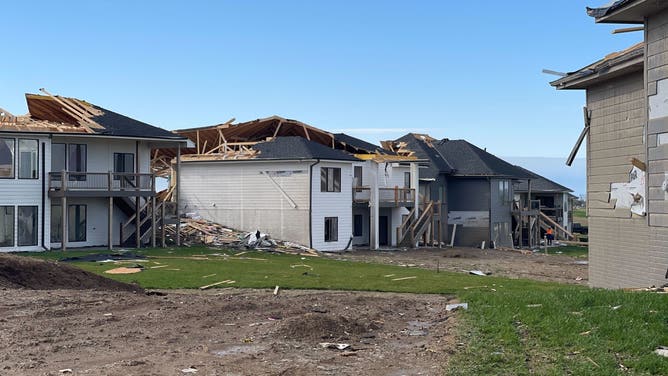 Tornado damage in Elkhorn, NE