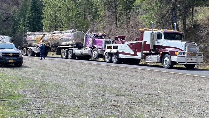 A truck carrying more than 100,000 salmon smolts overturned in Oregon, and, miraculously, most of them managed to survive.