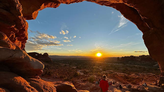 The landscape of Arches National Park in Moab, Utah, is seen in April 2024.