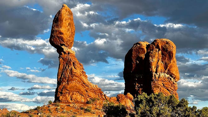 The landscape of Arches National Park in Moab, Utah, is seen in April 2024.