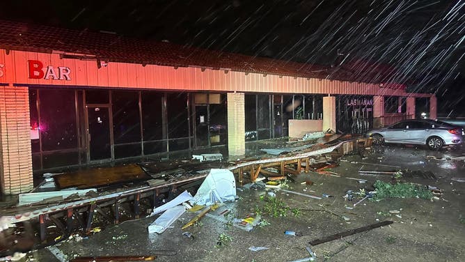 Storm damage in Katy, Texas