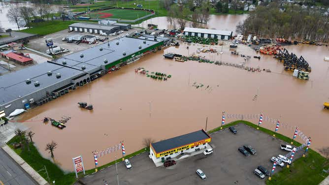 Ohio River flooding in Marietta, Ohio