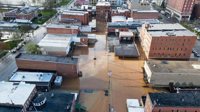 Ohio River flooding in Marietta, Ohio