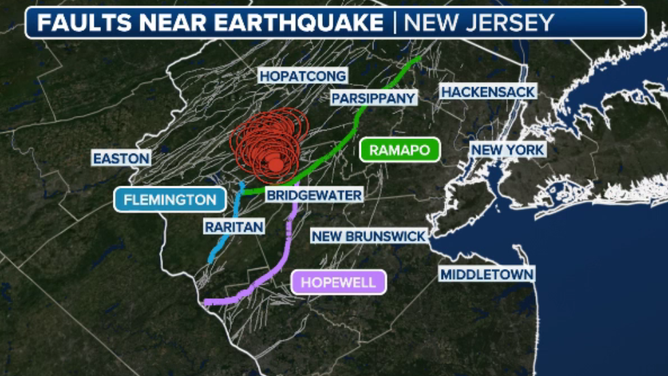 New Jersey fault map