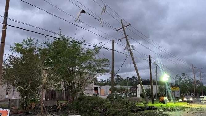 Damage from tornado in Slidell, Louisiana