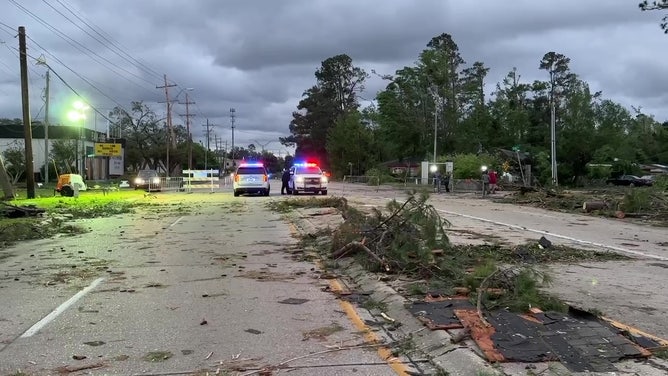 Damage from tornado in Slidell, Louisiana