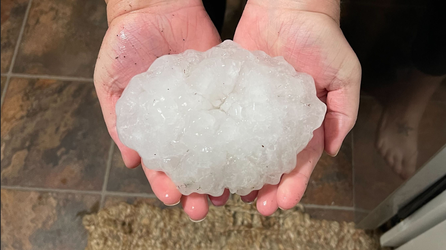 Hail the size of melons! See the giant that could rank among Texas' largest in history